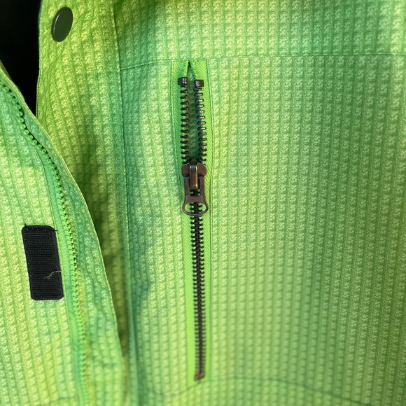 Iceberg men’s medium lime green snow winter jacket with detachable hood used y2k - Picture 6 of 14